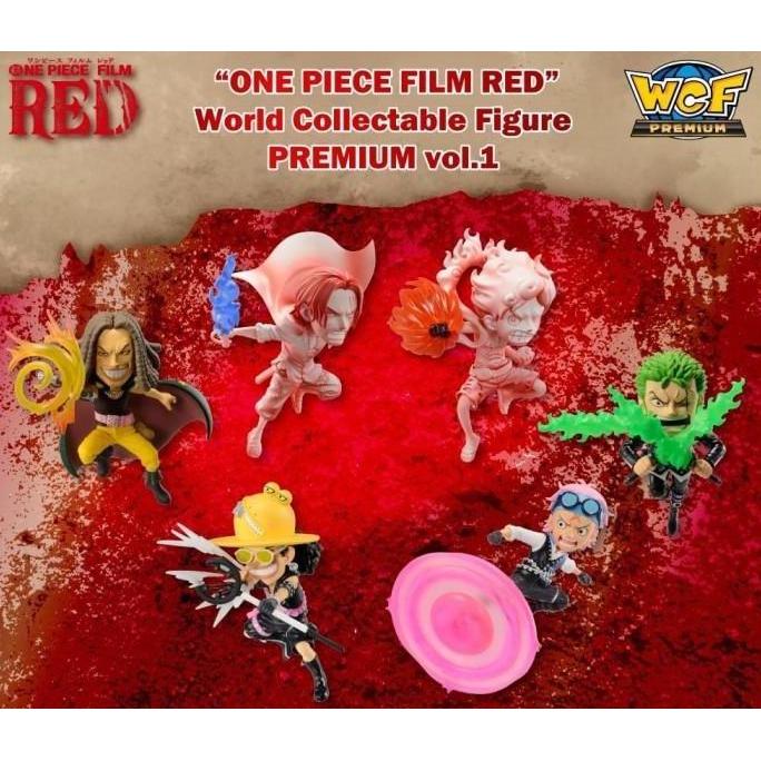 88821 [SET 6 PCS] WCF PREMIUM VOL.1 ONE PIECE FILM RED WORLD COLLECTABLE FIGURE ACTION FIGURE LUFFY 