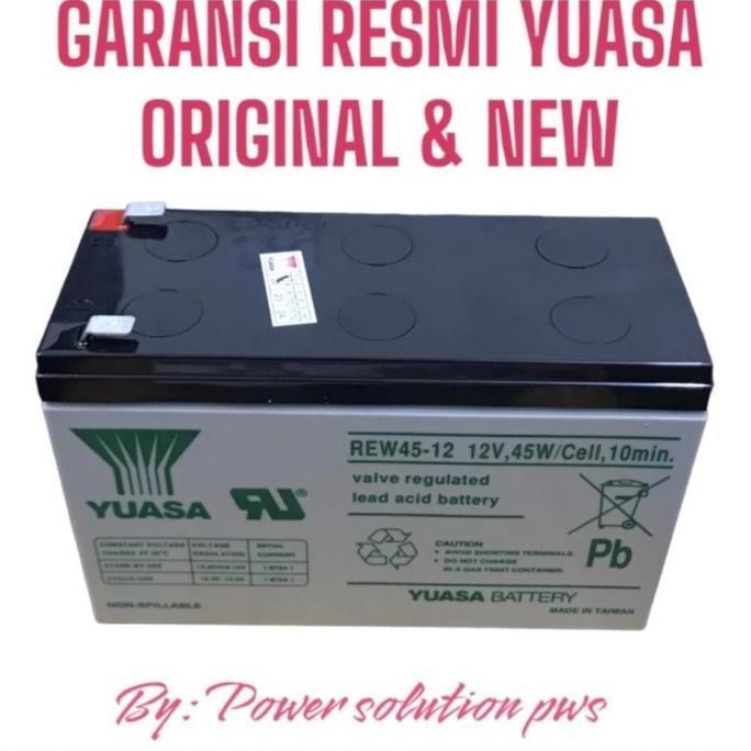 Baterai UPS 12V 9Ah Yuasa NP9-12 12volt 9 Ah Battery Batt aki accu Yuasa 9Ah 12volt REW45-12 REW 45-