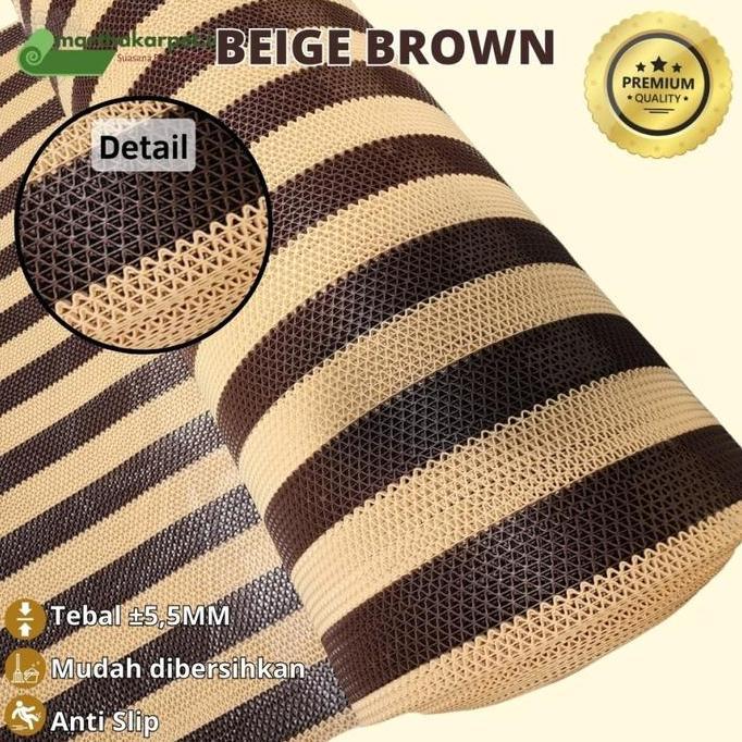 Karpet PVC Kamar Mandi 100cm x 120cm, S Mat, keset kamar mandi, Karpet Jaring Tebal (LEBAR 1,2m) WAR