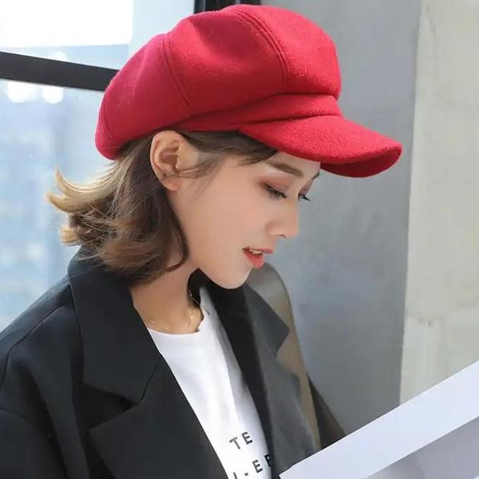 Dellx- Topi Baret Topi Gurita Topi Pelukis Versi Pria Nita