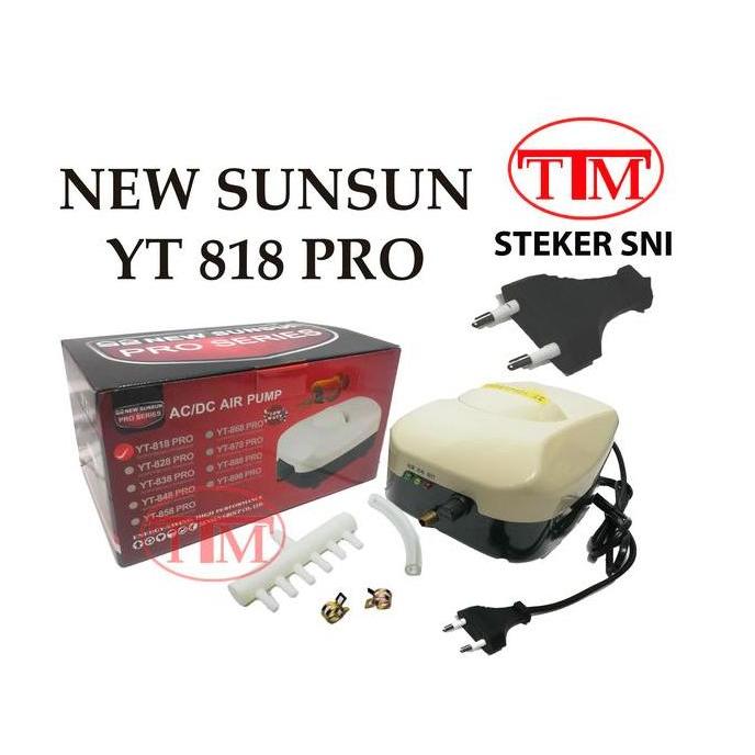 NEW YT 818 POMPA UDARA ACDC ORIGINAL SUNSUN AERATOR AQUARIUM KOLAM YT 818