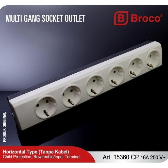 Whyyuo- Broco Stop 6 Lubang 15360 Cp Socket Terminal 6 Lubang