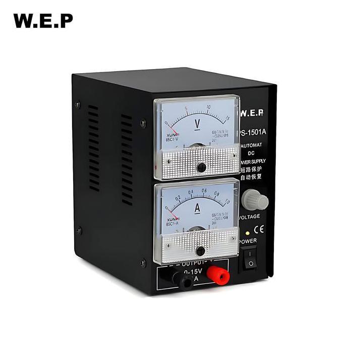 Whyyuo- Wep Power Supply Ps-1501A 15V 1A Dc Hitam