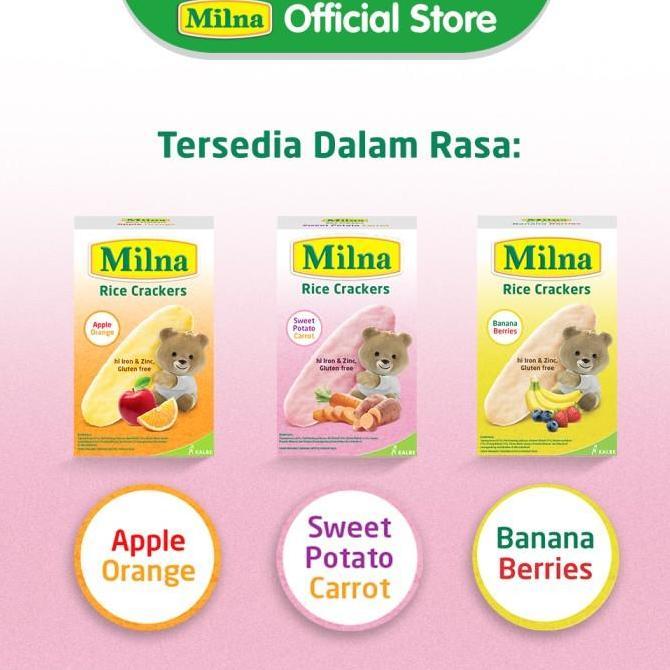 Milna Rice Crackers 20gr (5sachet)/ Biskuit Milna / Biskuit Bayi