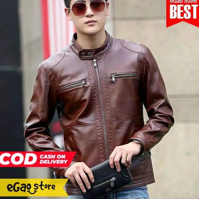 CUCI GUDANG (NEW TREN) Jaket Kulit Asli Pria Silverstone RFLA Ariel Noah