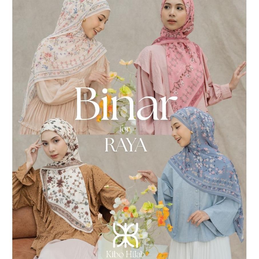 Binar For Raya | Kibo Hijab | Printed Pashmina | Printed Scarf