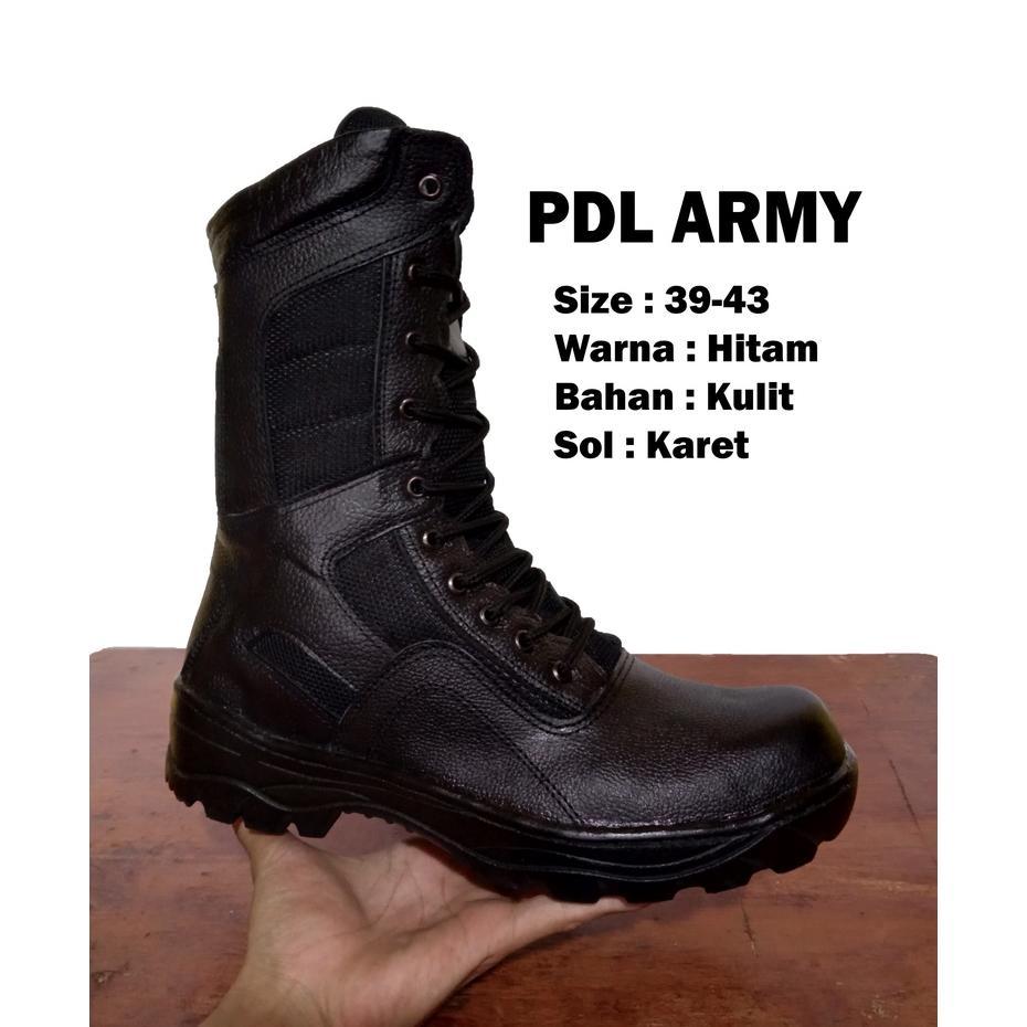 Sepatu Pdl Safety Pria Kulit Asli Model Tali Resleting