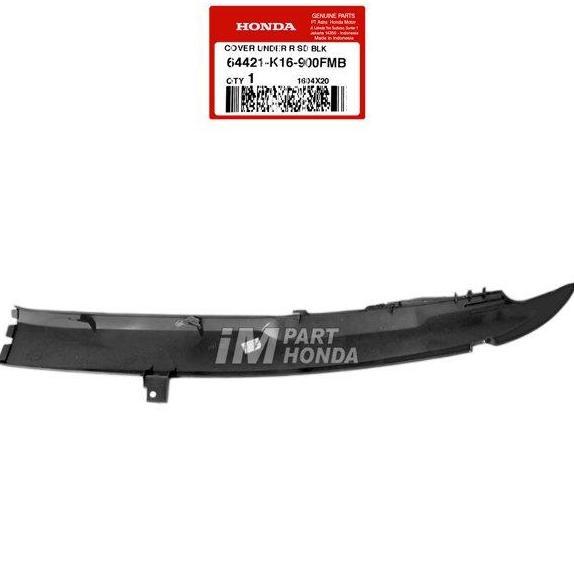 64421-K16-900FMB COVER DEK LANTAI KANAN COCOK UNTUK SCOOPY FI 2012 - 2016 HITAM