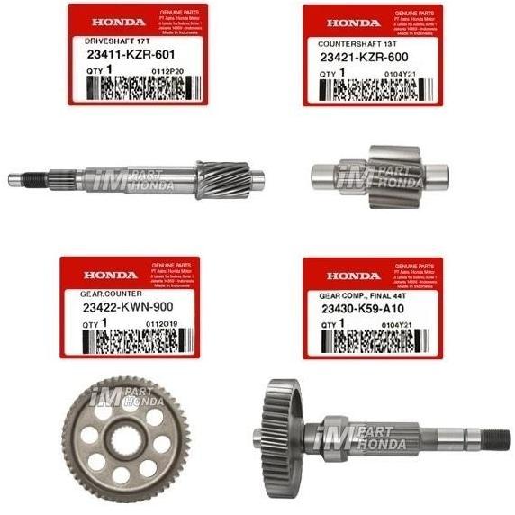 23411-KZR-601 23421-KZR-600 23422-KWN-900 23430-KZR-600 AS PULLEY 17T COUNTER SHAFT 13T GEAR COUNTER