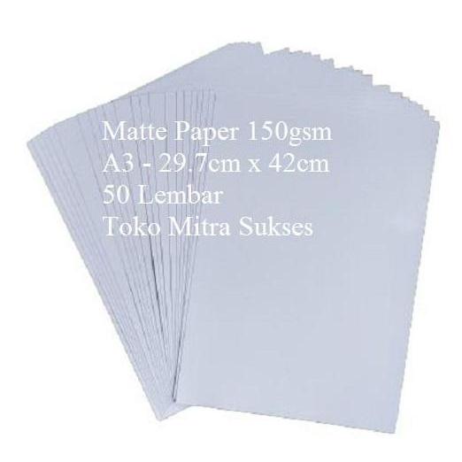 Handx- A3 Kertas Matte Paper 150Gram A3 Isi 50 Lembar