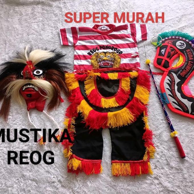 PAKET KOMPLIT FULSET BAJU REOG DAN GANONG, PAKET KOMPLIT BAJU REOG DAN GANONG, BAJU REOG ANAK, TOPEN