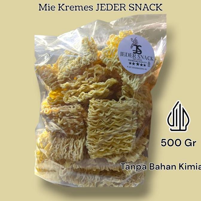 Mie Kremes 1kg Kiloan Kriuk Asin Gurih Pedas Kering Food JEDER SNACK Makanan Cemilan