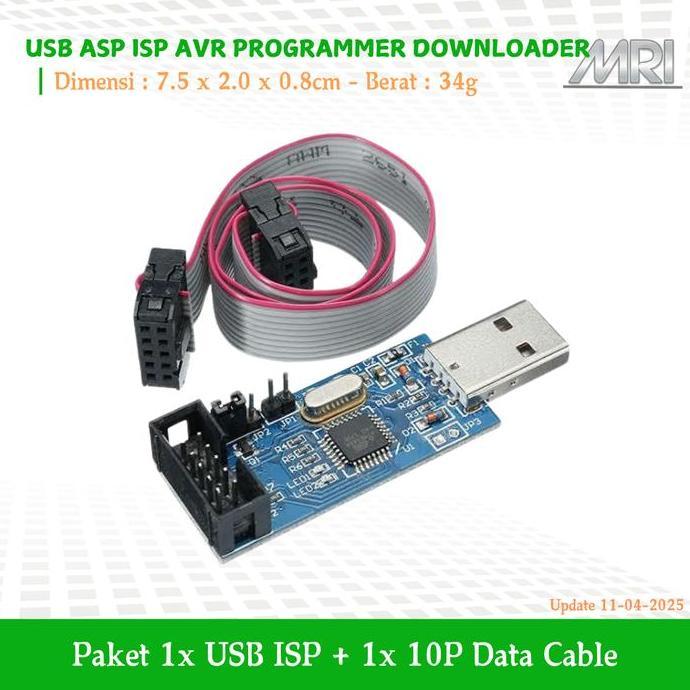 USB ASP USB ISP AVR PROGRAMMER DOWNLOADER KABEL LAPTOP