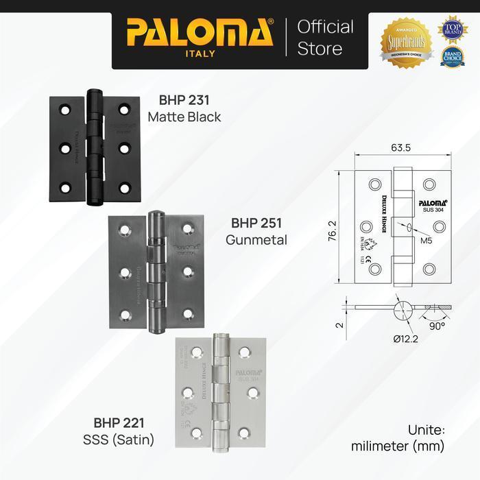 Paloma Engsel Pintu Jendela Hinge Kupu Butt Plat Kayu Aluminium Pvc Hinges Door Window Stainless Ste
