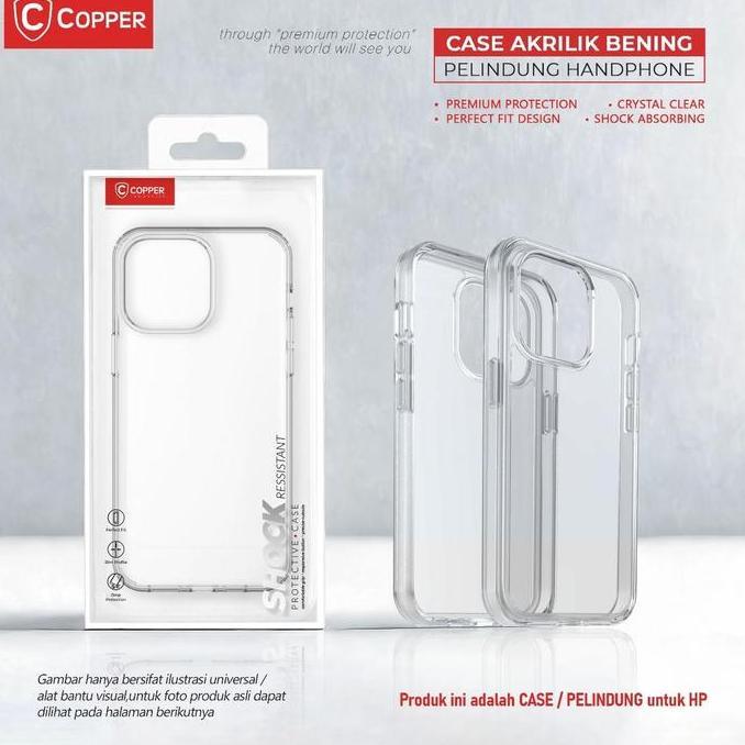 COPPER ACRYLIC CASE COMPATIBLE FOR XIAOMI MI 11T - CLEAR HARDCASE ( BENING )