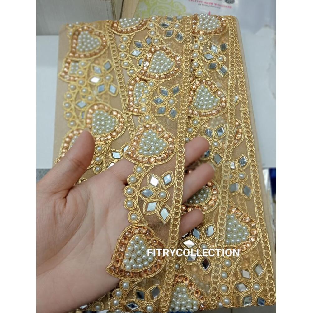 AYYA - RENDA DIAMO RENDA GOLD BERPAYET RENDA EMAS PER YARD