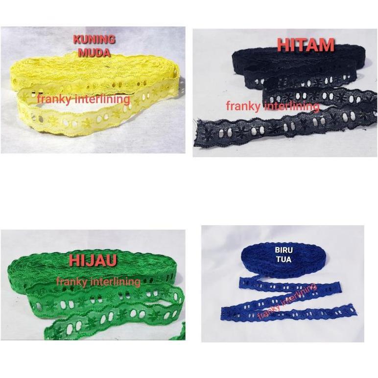 AYYA - RENDA KATUN TUSUK 10 LEBAR 2CM PER ROLL ISI 13,5METER