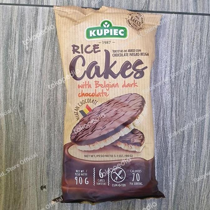 Kupiec Rice cake with Belgian dark chocolate coklat IMPORT 90gr