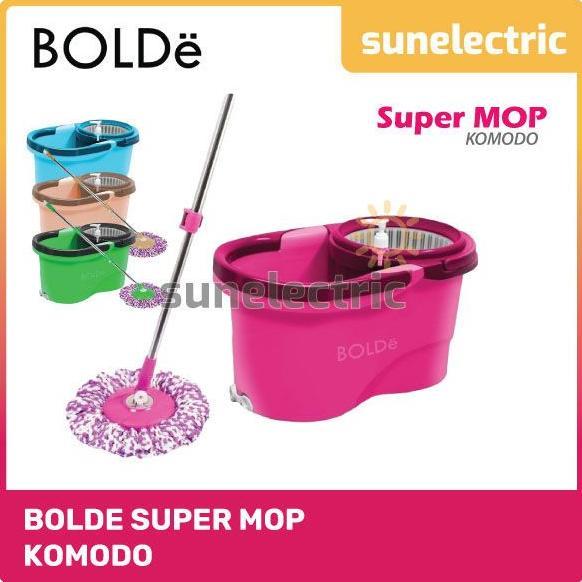 BOLDe Super Mop Komodo / Kain Pel / Alat Pel Putar Spin Mop Kapasitas 6 Liter + Pembuangan Air - Ran