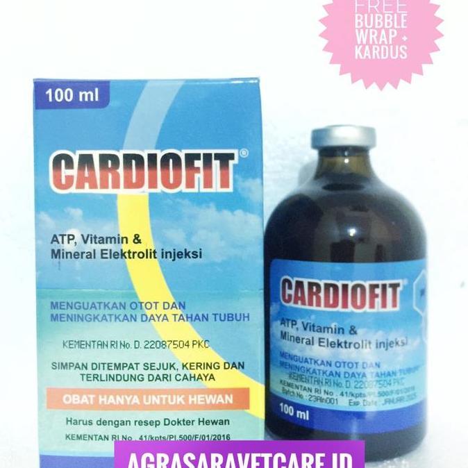 CARDIOFIT 100 ml - ATP, dextrose, mineral injeksi hewan ternak