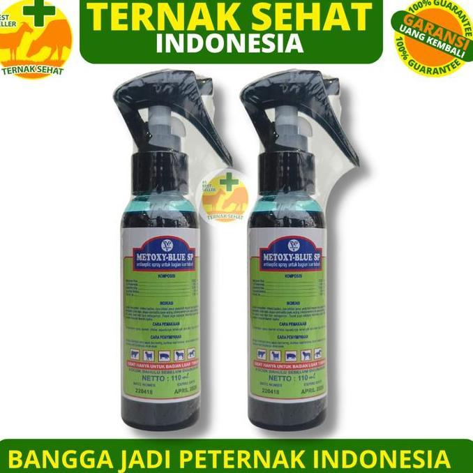 METOXY BLUE - Obat Luka Hewan Spray - Obat Luka Kulit LSD Sapi