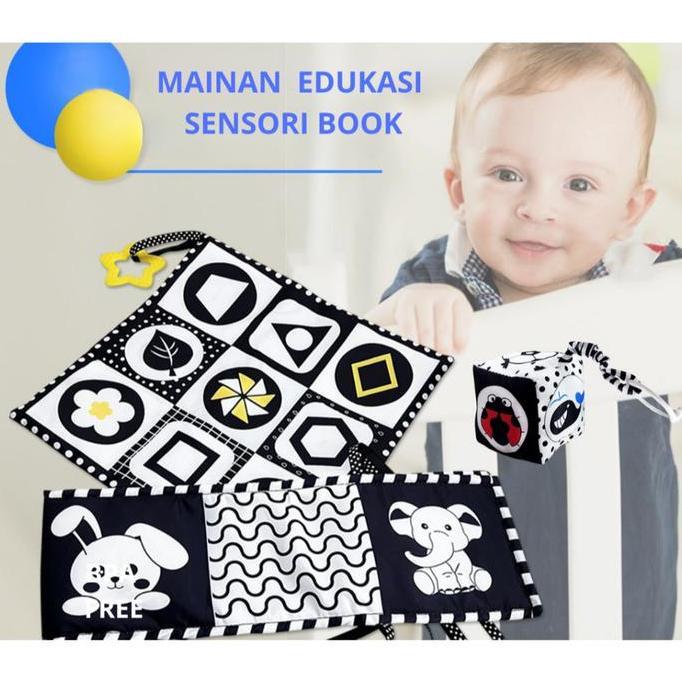 WNDR Sensory book bayi 0-6 bulan gantung | buku sensorik bayi 0-6 bulan gantung | Cloth book bayi