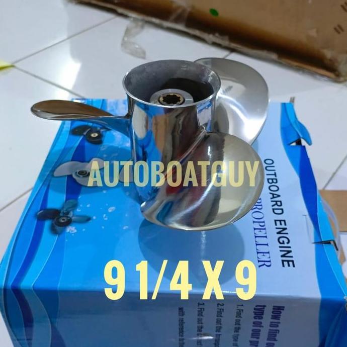 Propeller STAINLESS Yamaha 15 PK HP Kipas Baling Baling Mesin Tempel