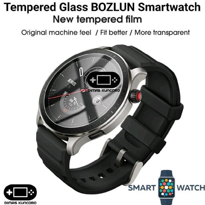 Tempered Glass BOZLUN Smartwatch anti gores antigores screen guard protector pelindung layar lcd boz