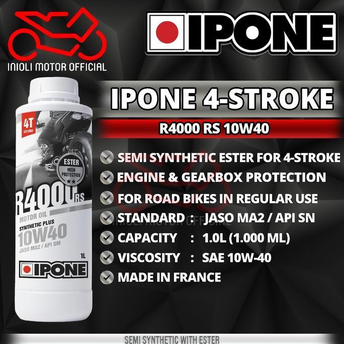 OLI IPONE R4000 RS FULL POWER KATANA 10.3 10.4 OLI MESIN IPONE MOTOR 4-TAK 4-STROKE SEMI SYNTHETIC 1