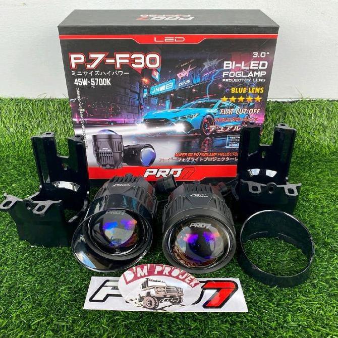 Foglamp Biled Pro7 P7F30 Flat Cut Off Lampu Kabut Tambahan Bumper Bracket Toyota Honda Universal 1 W