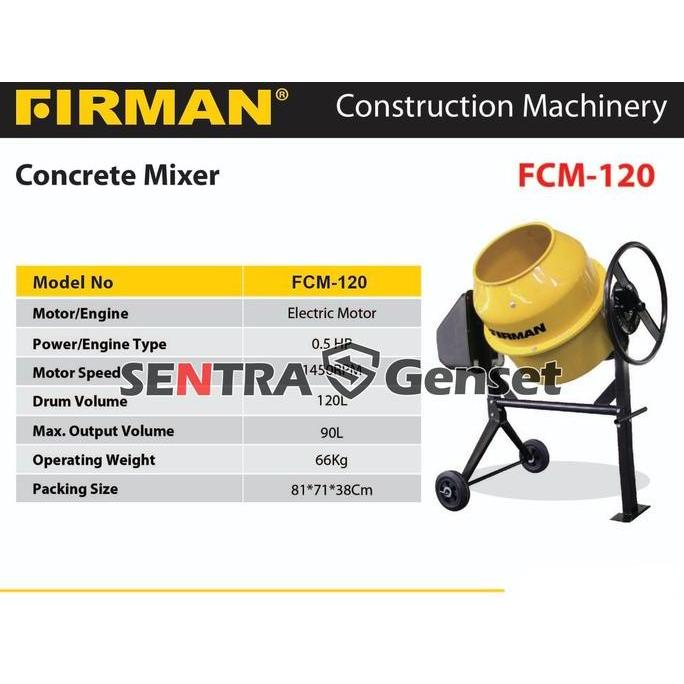 Molen mini electric 120 liter Firman FCM120