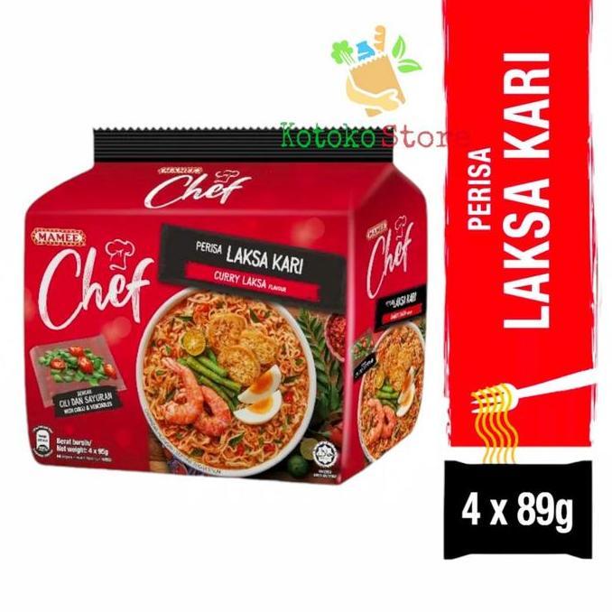 Mamee Chef Tom Yam Thai Lontong Laksa Kari Ayam Pedas Shitake / Mie Instant Mamee Chef 1 Pack