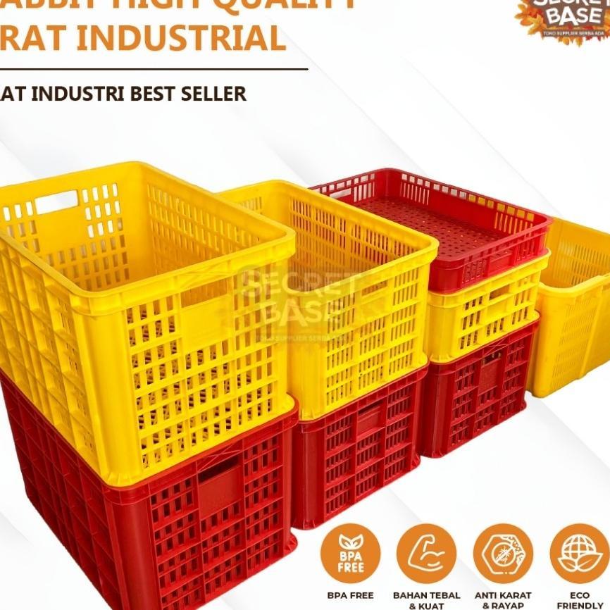 Rabbit High Quality Krat Industrial - Keranjang Serbaguna / Krat Industri Tebal / Keranjang Buah