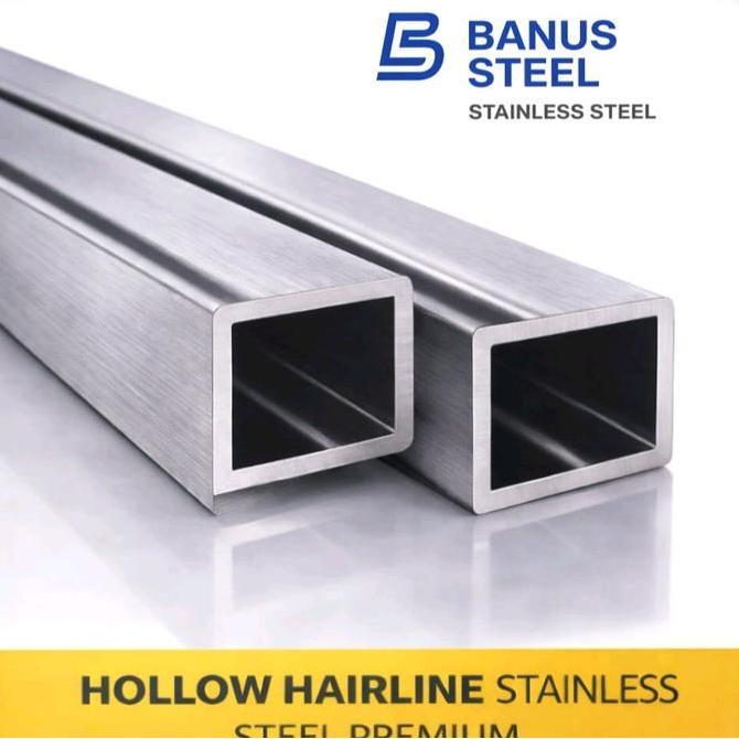 Pipa hollow stainless 304 40 x 40 x 1,2 mm panjang 6 meter / 4 x 4 cm