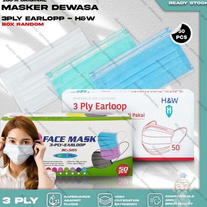 MASKER MEDIS 3PLY JSP KEMENKES AKD SURGICAL MASK EARLOOP HIJAU 1Box 50