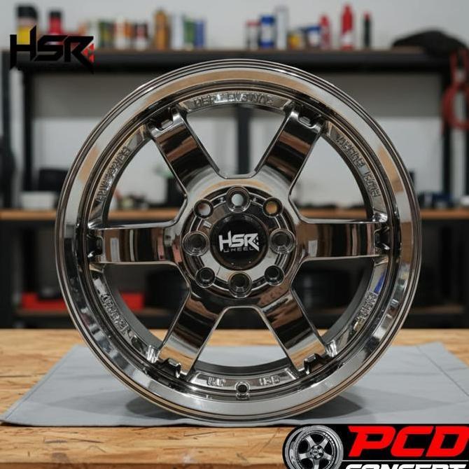 Velg Black Chrome Hsr Rai S3 Ring 16 Lebar 7 Spek Rata Body , Velg Hsr Rai S3 Warna Black Chrome Rin