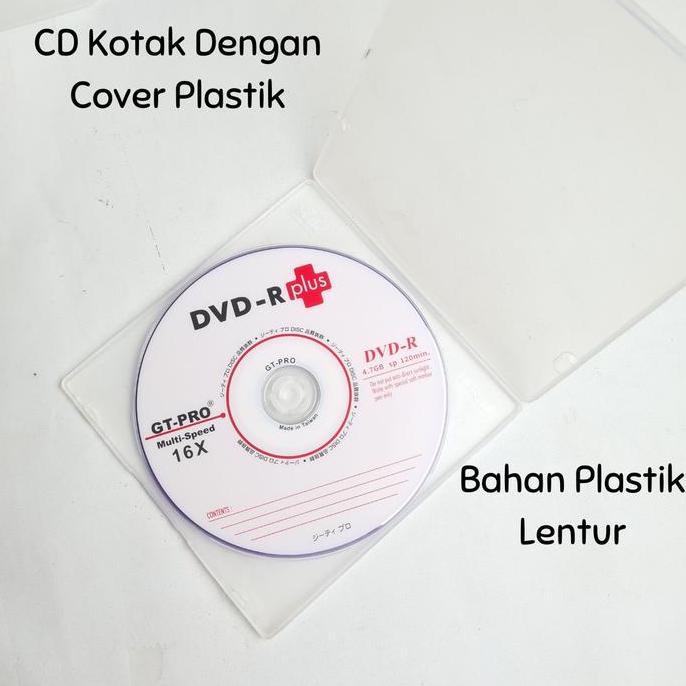 Tempat Cd Kotak / DVD Kotak / DVD CD Case Dengan Cover Plastik TOPLA