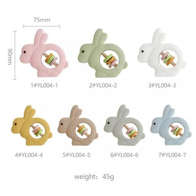 George Baby Silicon Teether Rattle Rabbit