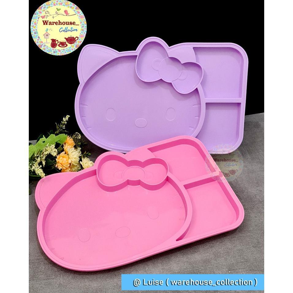 PIRING PLASTIK BABY SEGI DESSERT PLATE 12" INCH  HELLO KITTY / PIRING HELLO KITTY TECHNOPLAST