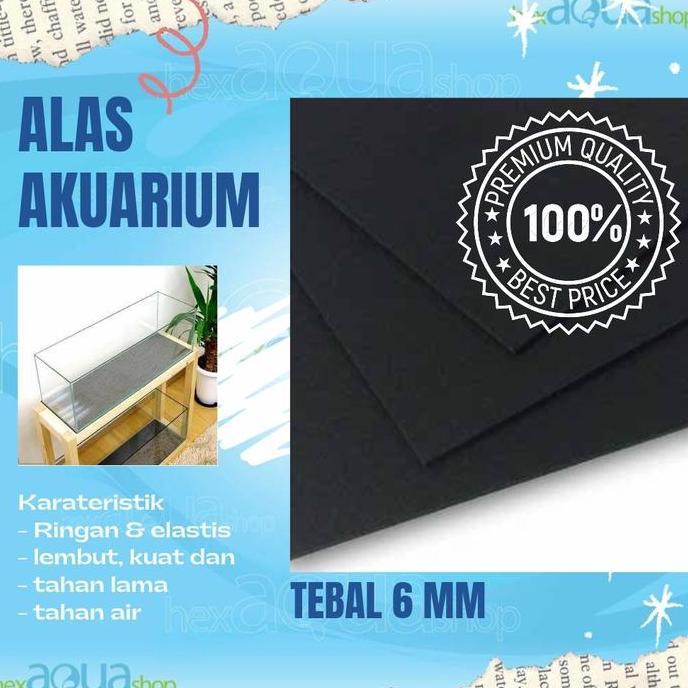 Acquario- Busa Ati 6Mm - Alas Akuarium - Tatakan Aquarium - Spon - Karet