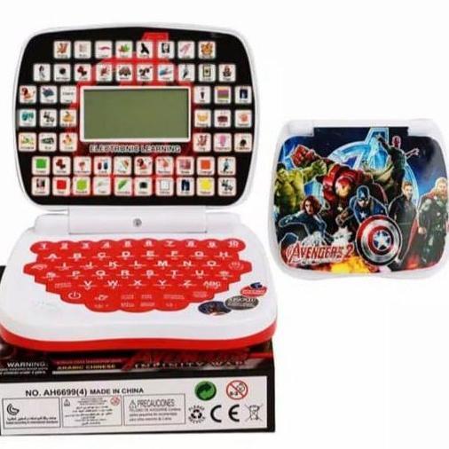 Grosir mainan laptop anak 4 bahasa dengan layar mainan anak laki laki