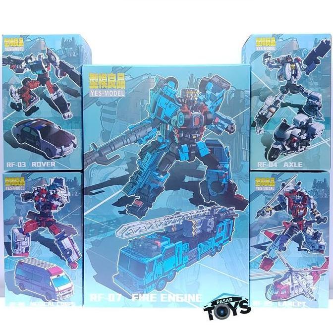 YES MODEL MTCM-04 MAKETOYS GUARDIA DEFENSOR COMBINER FULL SET OF 5 MA99