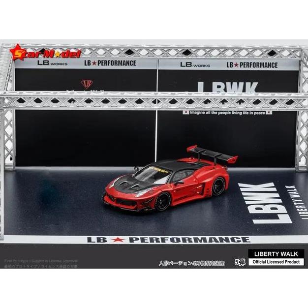 Star Model 1/64 LBWK LB Silhouette Ferrari 458 GT Red Diecast