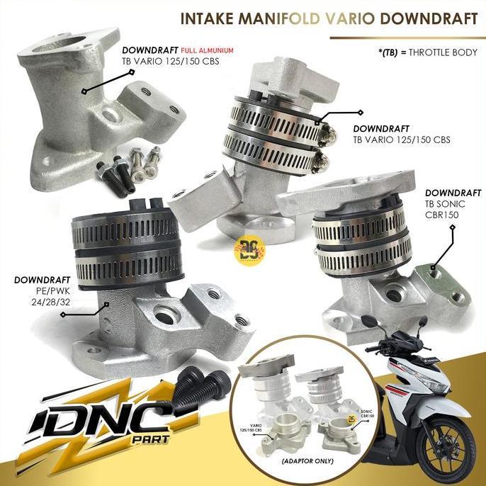 INTAKE MANIFOLD MANIFUL MANIPOL DOWNDRAFT VARIO 125 VARIO 150 DNC PART