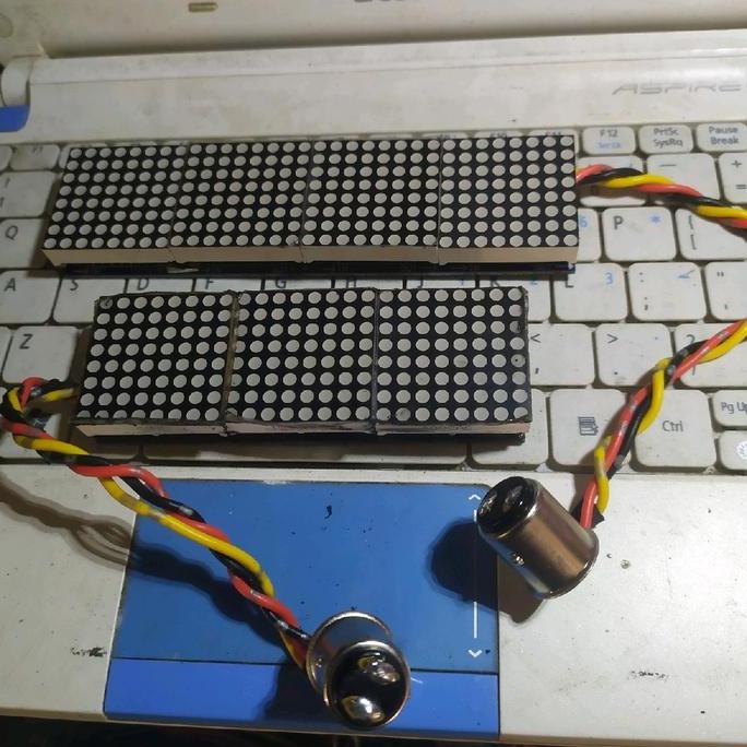 STOP LAMP MOTOR RUNNING TEXT 9.5cm dan 13cm