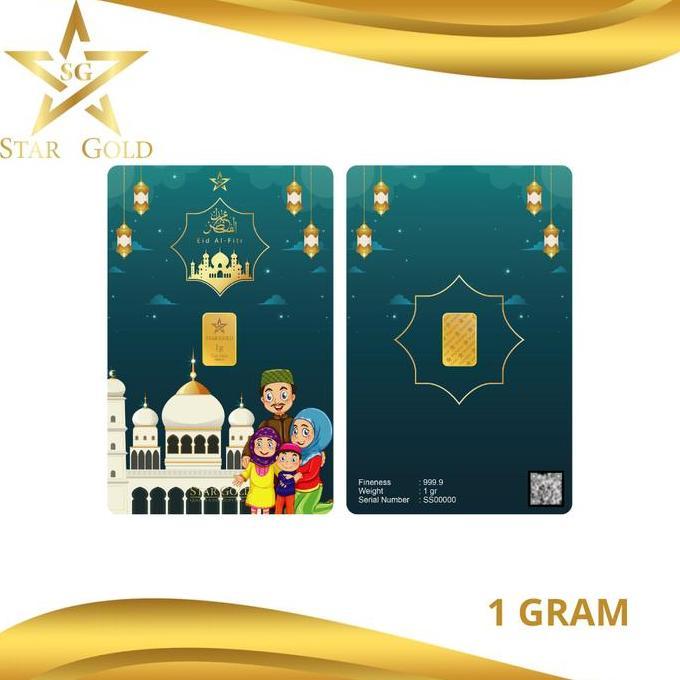 Nafelashop6 - (Free Amplop) Logam  Mulia Stargold Series Idul Fitri 1 Gram
