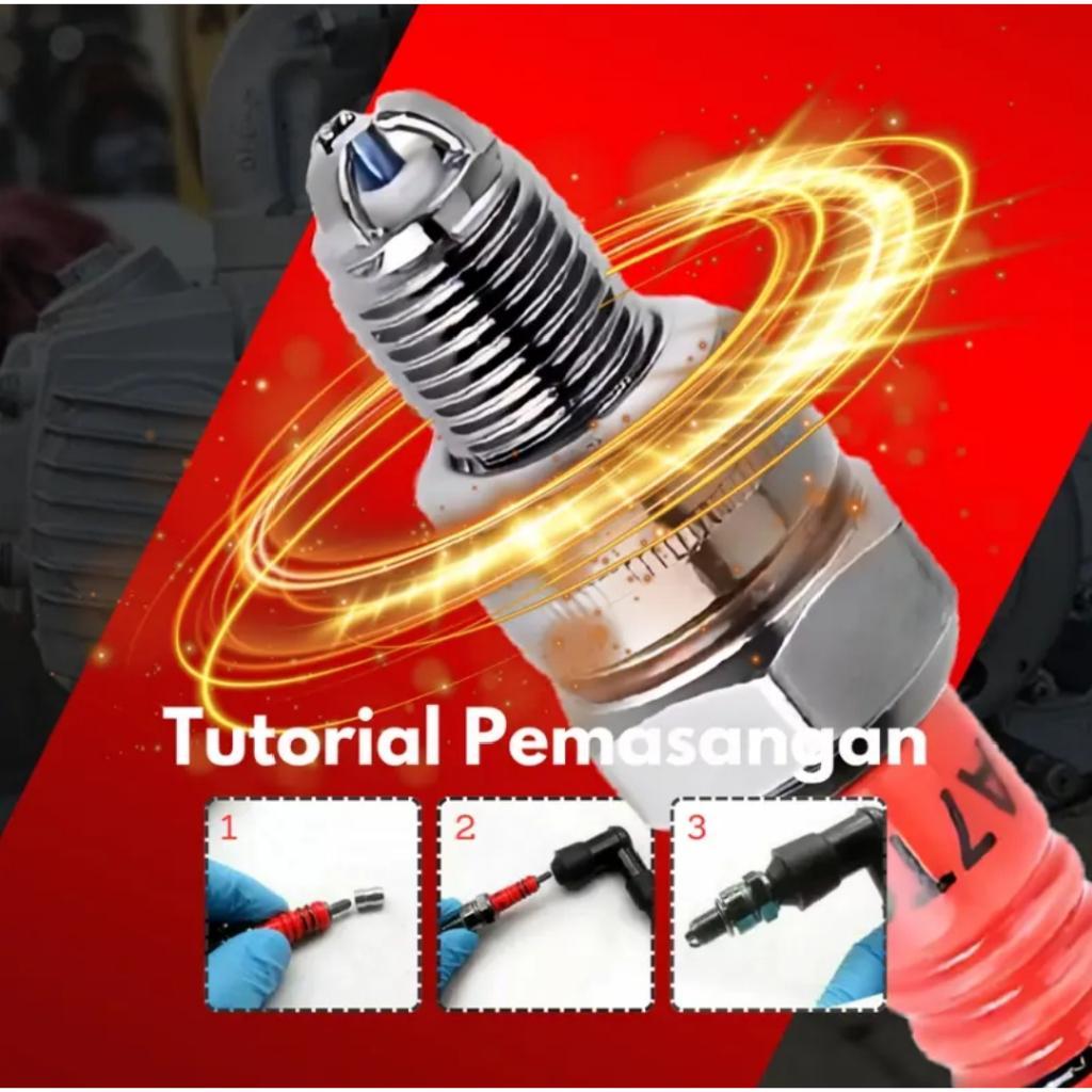 Busi Racing Kaki 3 Original Pengapian Besar Ready Semua Motor