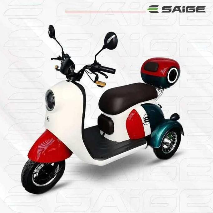 Terlaris Sepeda Listrik Saige Aurora Roda 3 Waterproof Anti Air Termurah Garansi Resmi