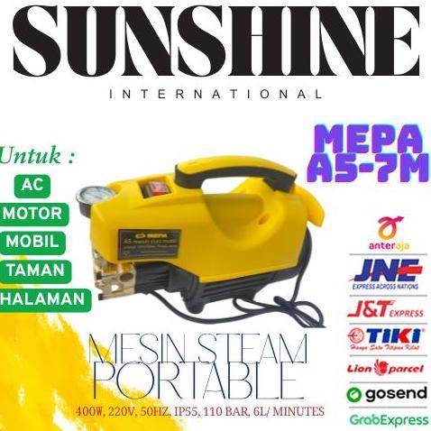 MEPA MESIN STEAM PORTABLE/ MESIN CUCI MOBIL, MOTOR, AC DLL