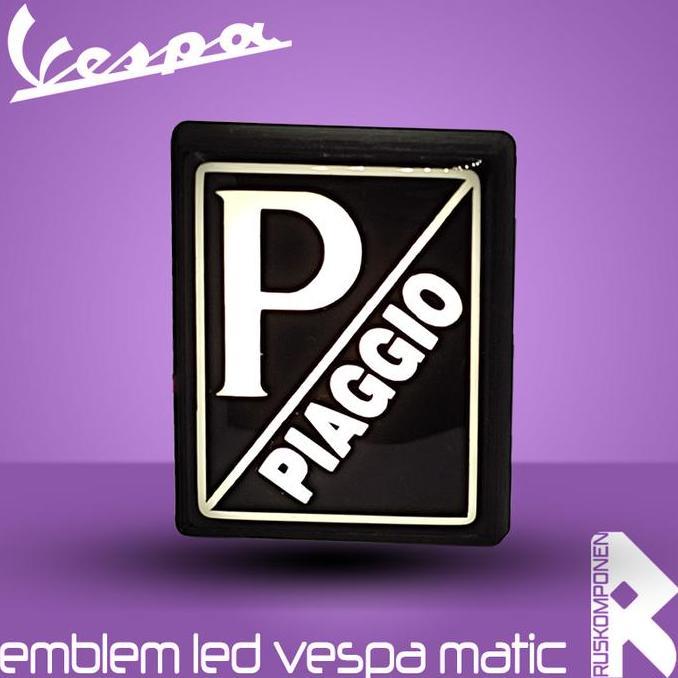 Emblem Led Vespa Matic Emblem Dasi Depan Vespa Matic Logo Led Piaggio
